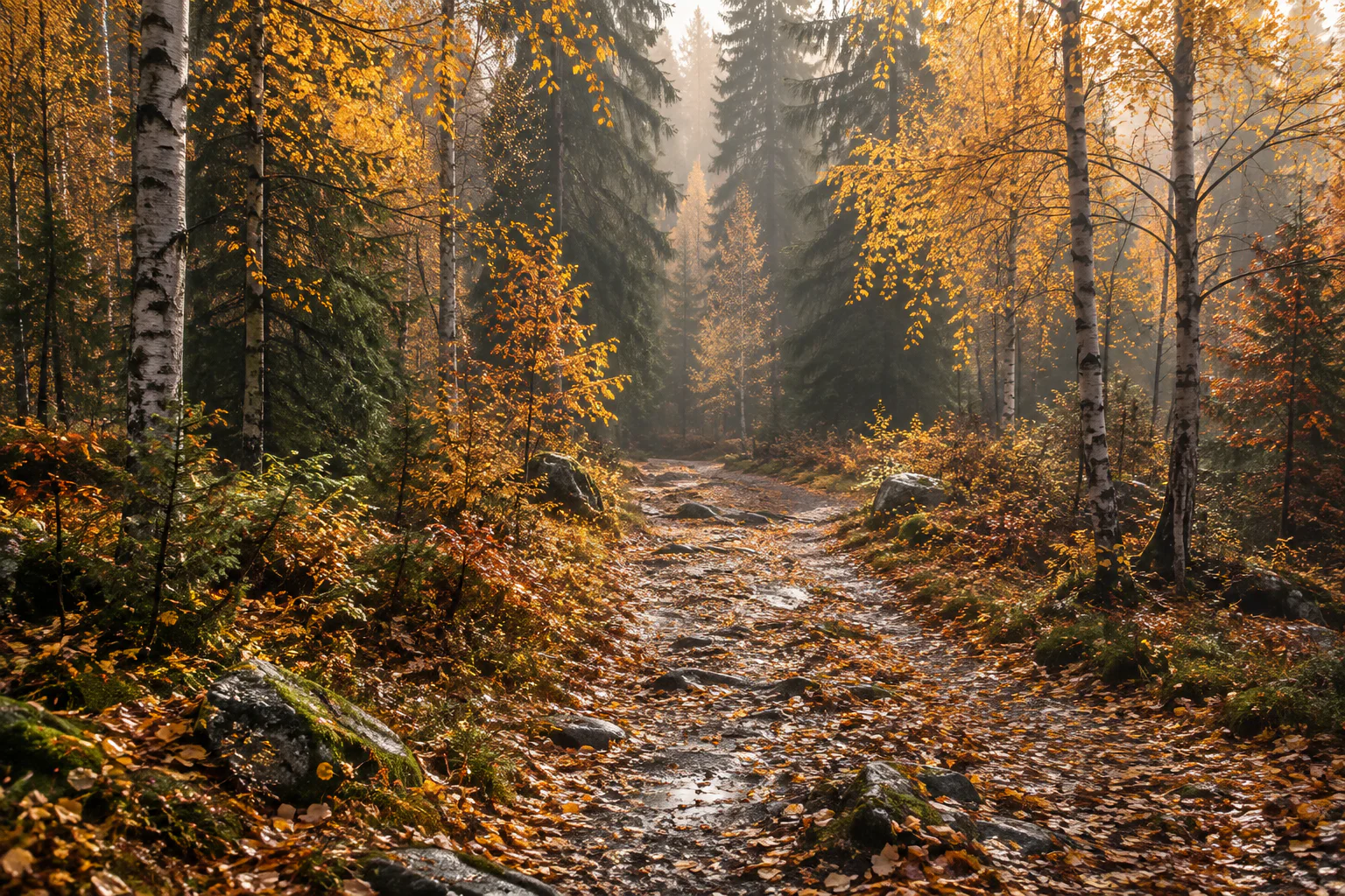 Ruskan värjäämä suomalainen metsä